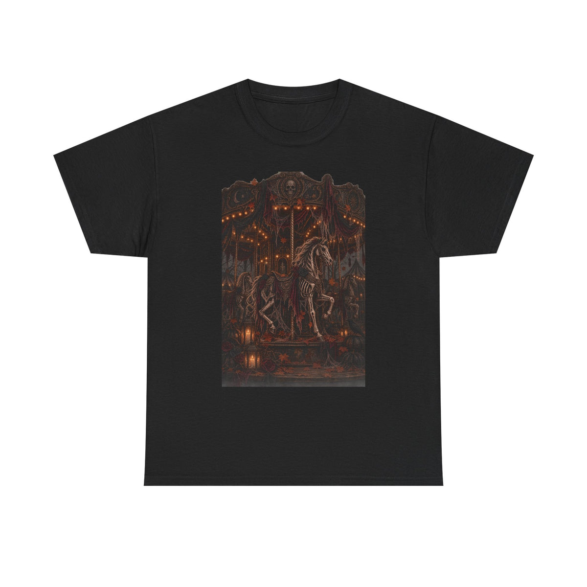 Carnival Carousel T‑Shirt — Moody Vintage Horse Fairground Tee