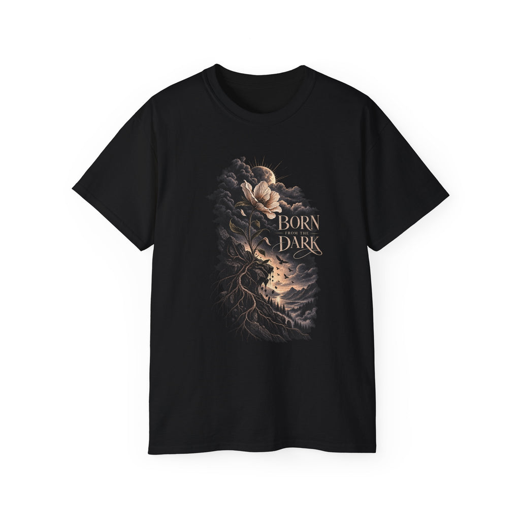 Born Dark Angel T-Shirt — Gothic Celestial Graphic