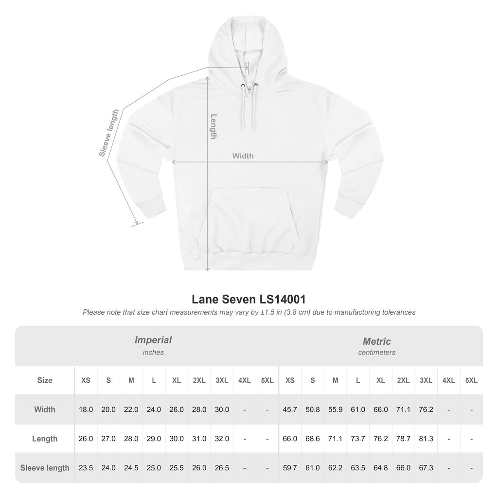 Perfectly Misaligned Hoodie — Minimalist Serif Design