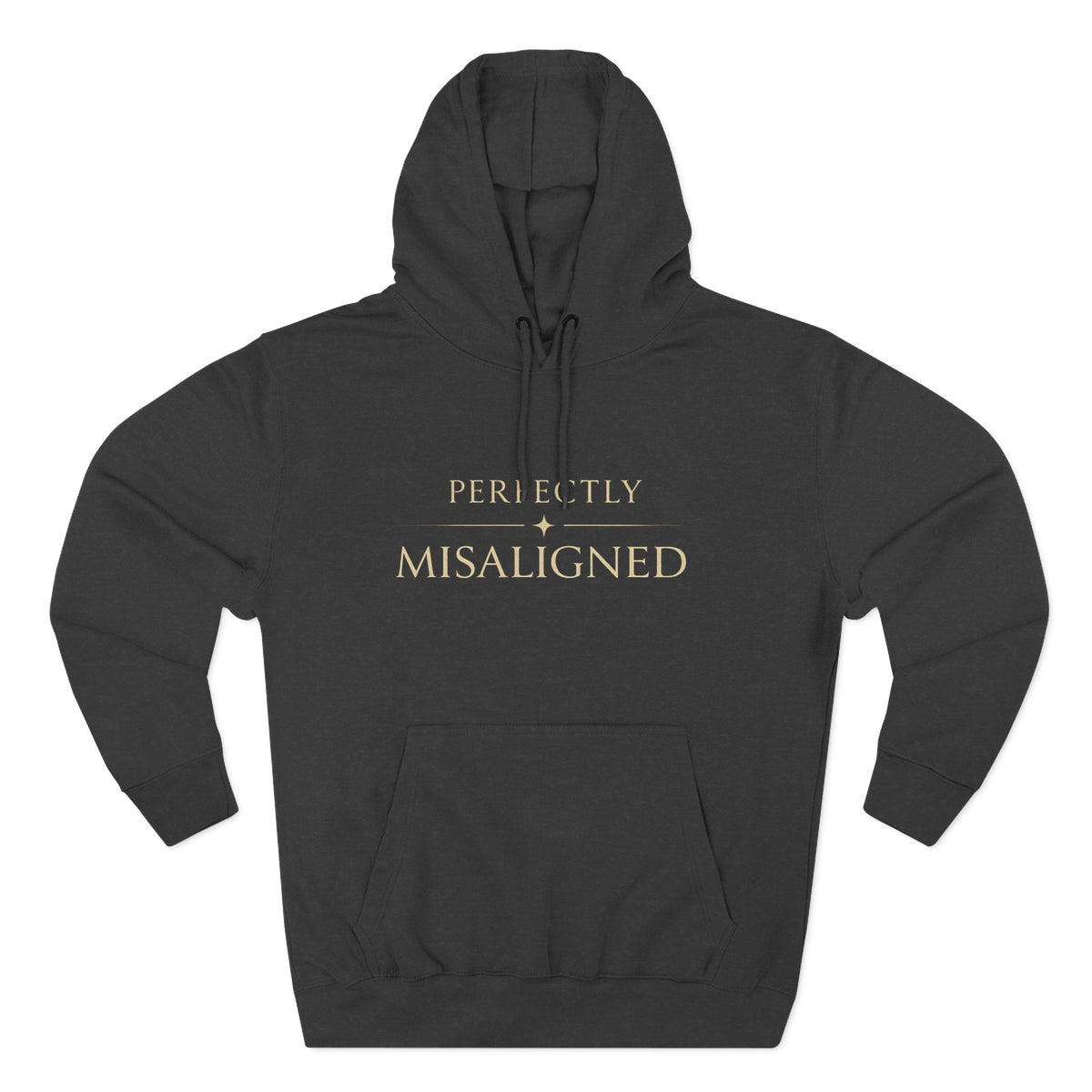 Perfectly Misaligned Hoodie — Minimalist Serif Design