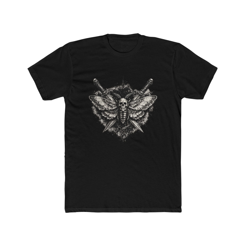 Gothic Skull Moth T-Shirt — Dark Tattoo Art