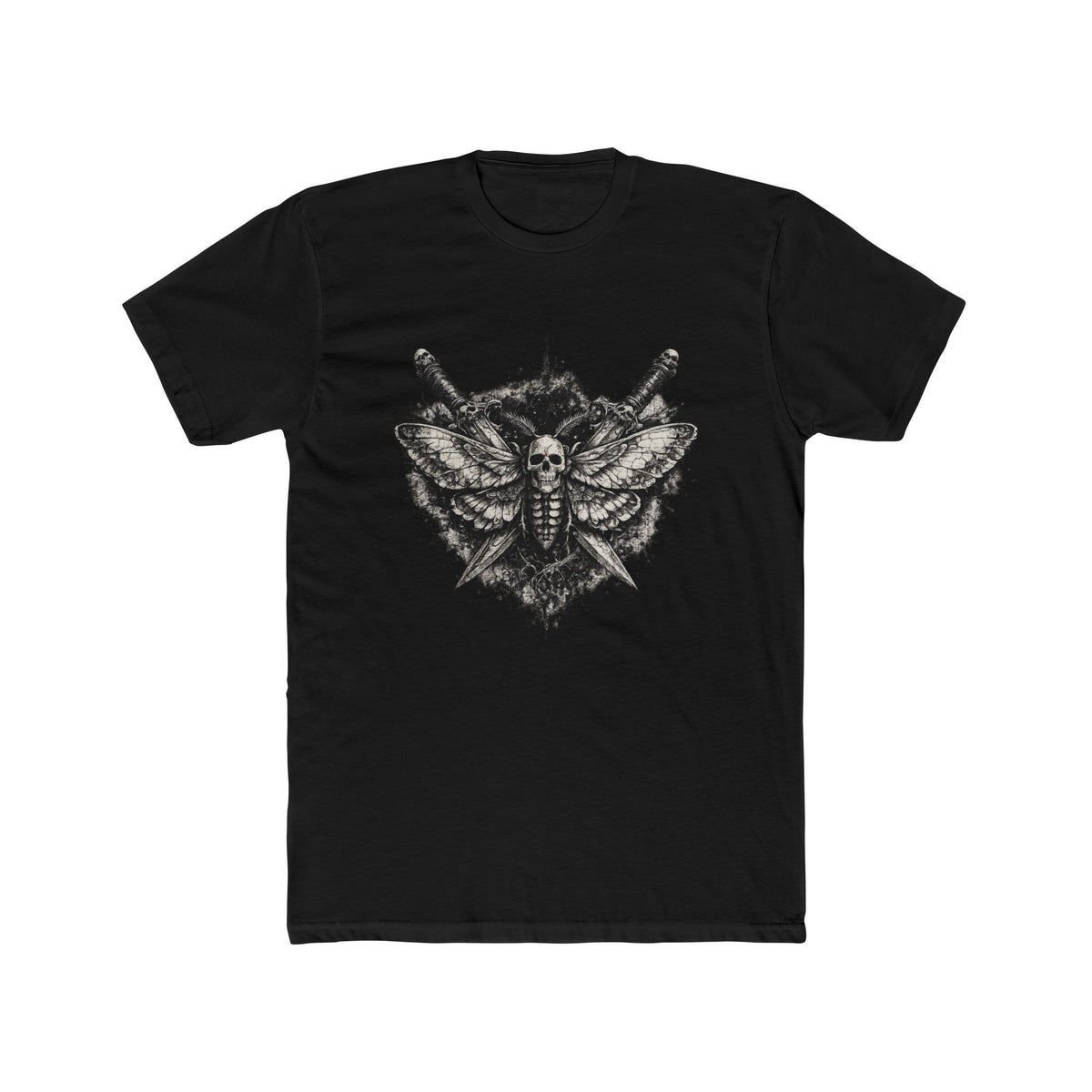 Gothic Skull Moth T-Shirt — Dark Tattoo Art