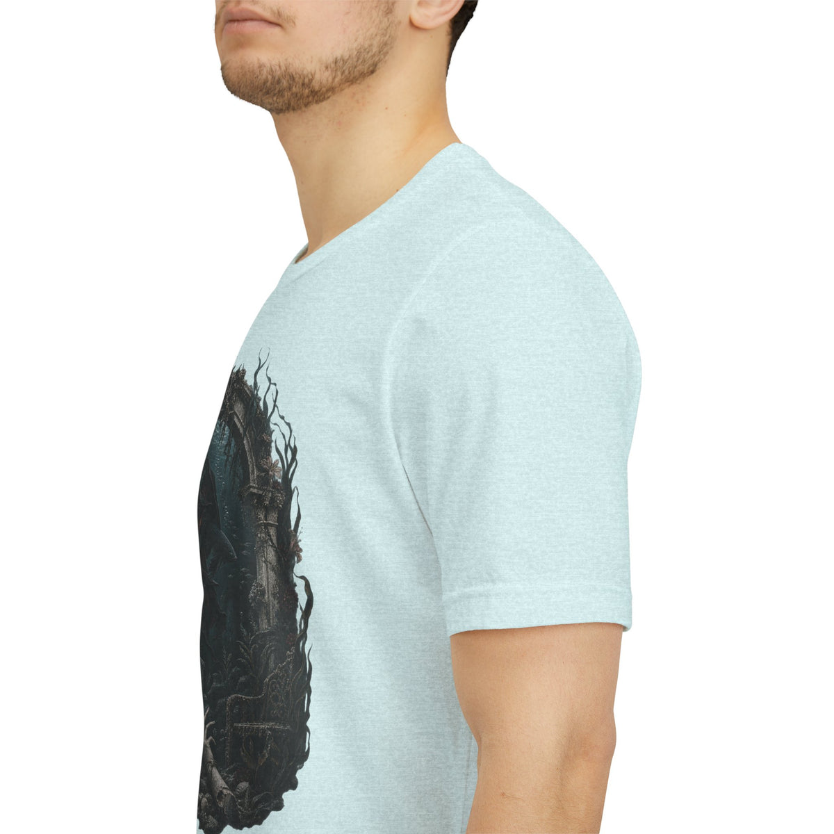 Gothic Fish T-Shirt — Underwater Ruins & Broken Statue