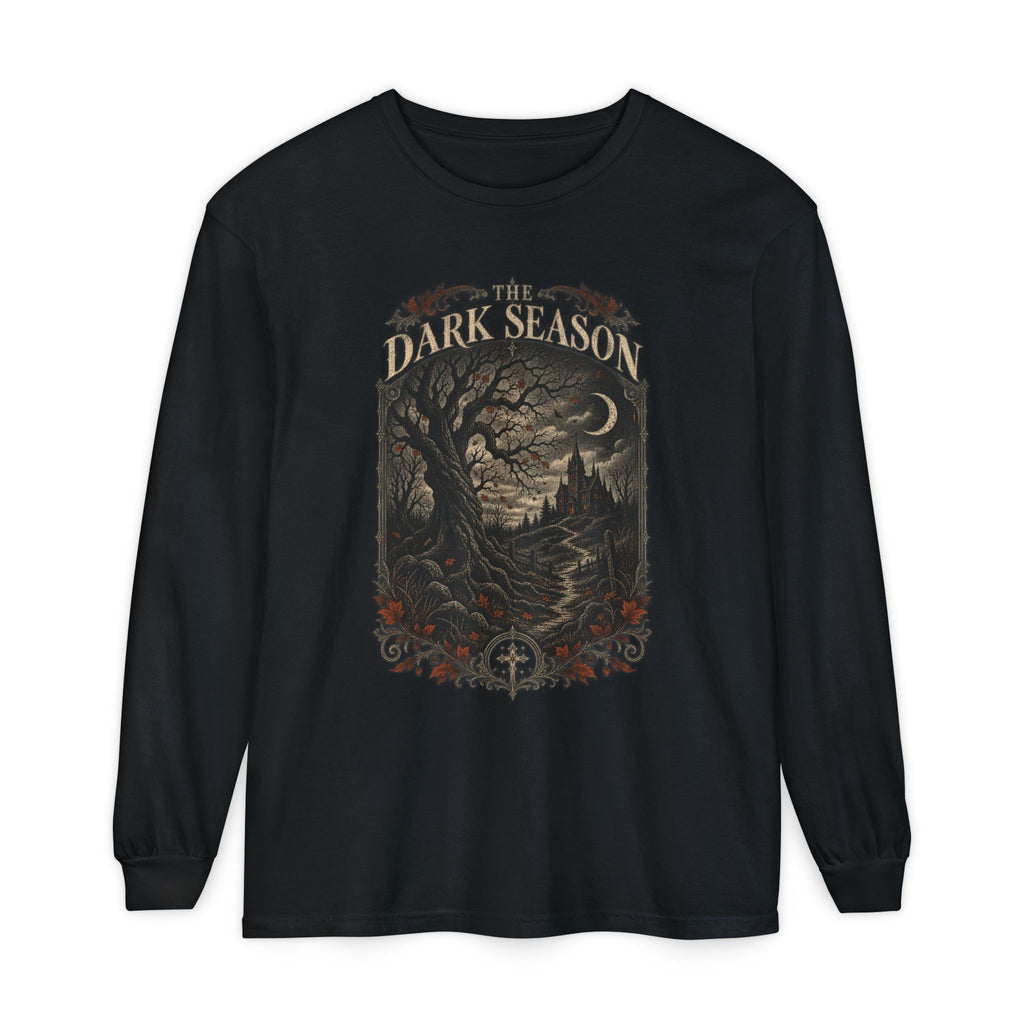 The Dark Season Long-Sleeve T-Shirt — Gothic Halloween Graphic