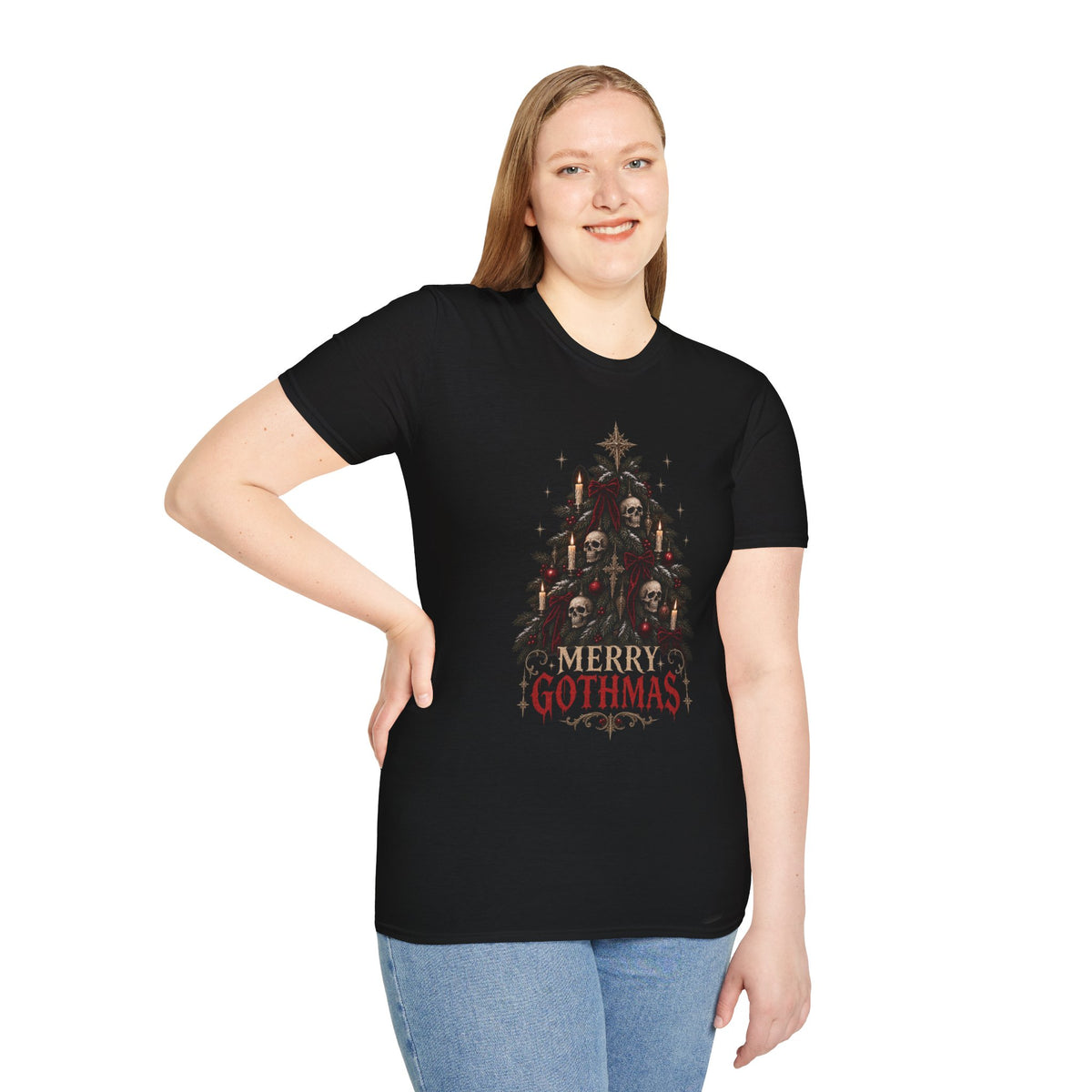 “Merry Gothmas” T-Shirt — Gothic Skull Christmas Tree