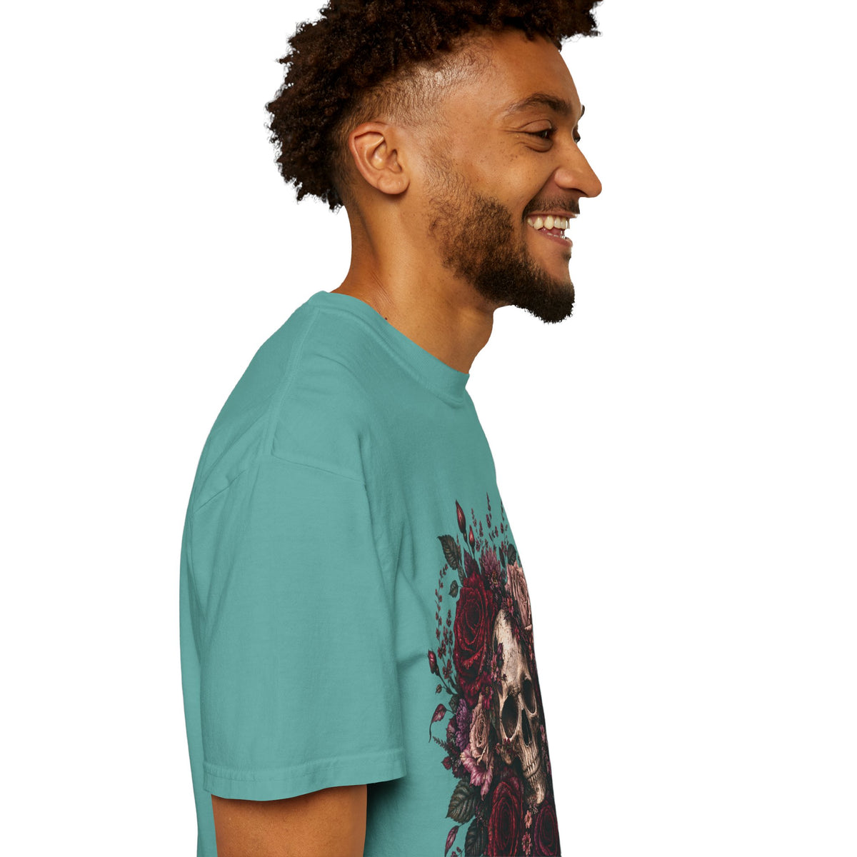 Skull & Rose T-Shirt — Gothic Floral Graphic