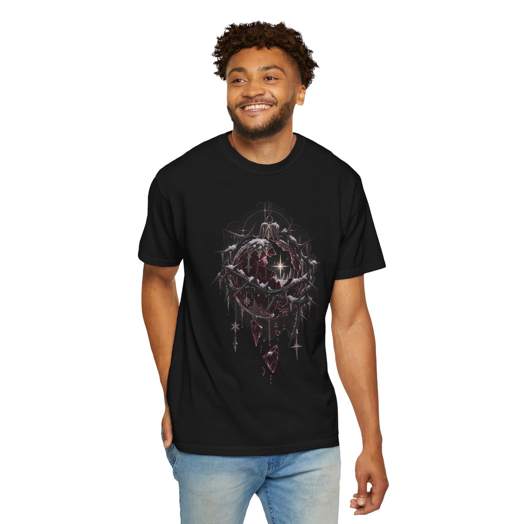 Dark Christmas Ornament T-Shirt — Gothic Crystal Holiday Graphic