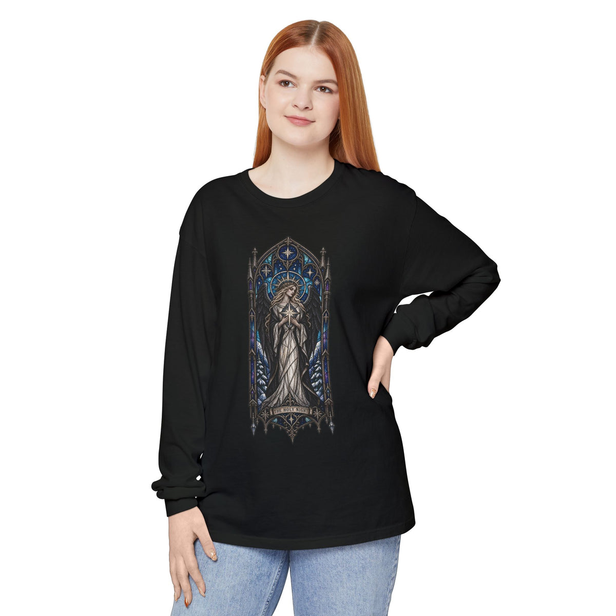 Stained Glass Angel Long Sleeve Tee