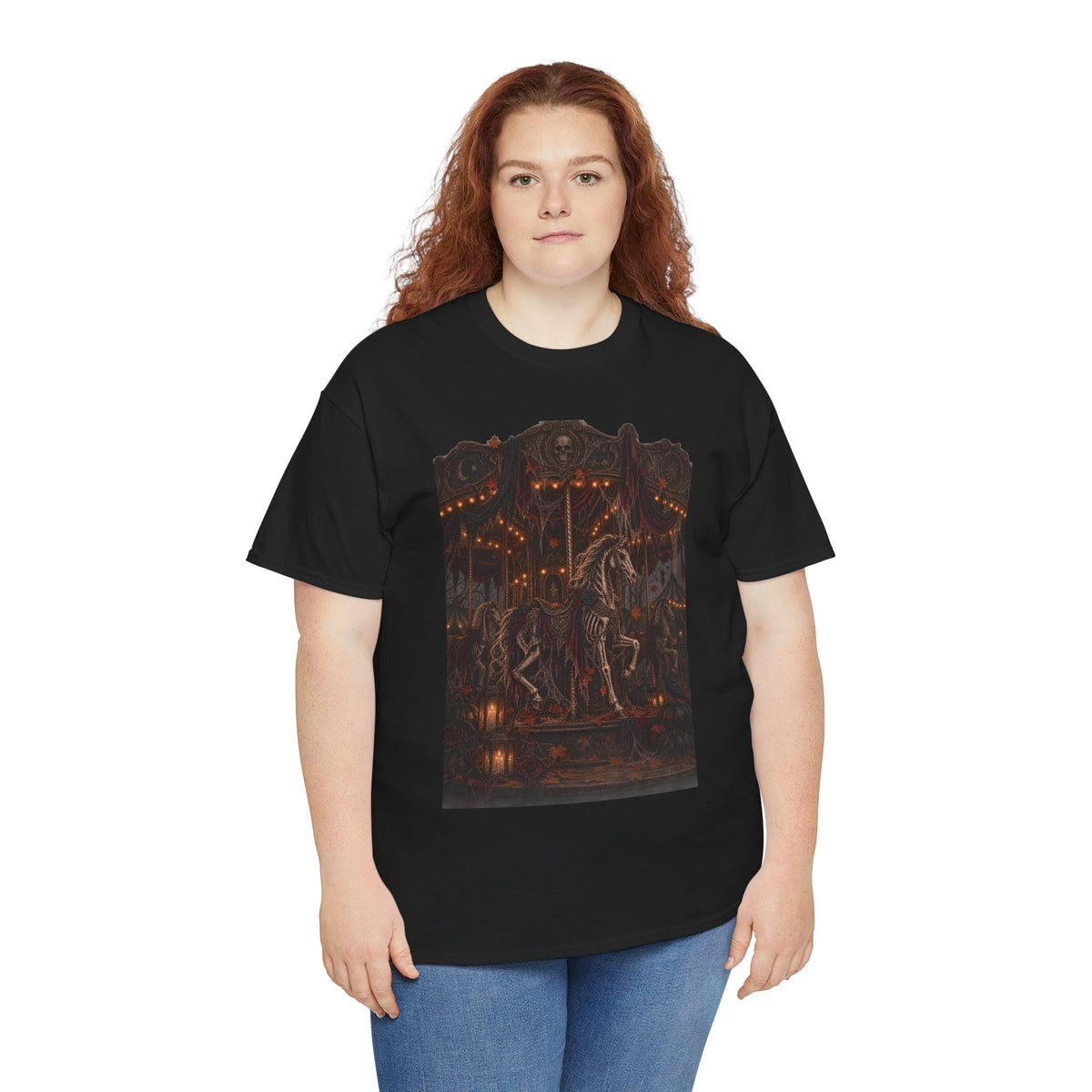 Carnival Carousel T‑Shirt — Moody Vintage Horse Fairground Tee