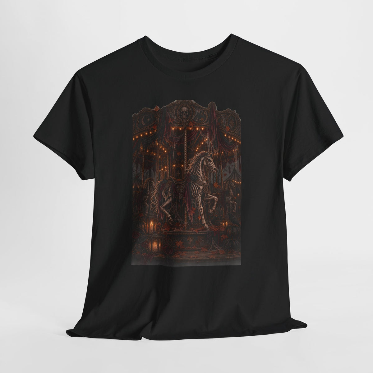 Carnival Carousel T‑Shirt — Moody Vintage Horse Fairground Tee