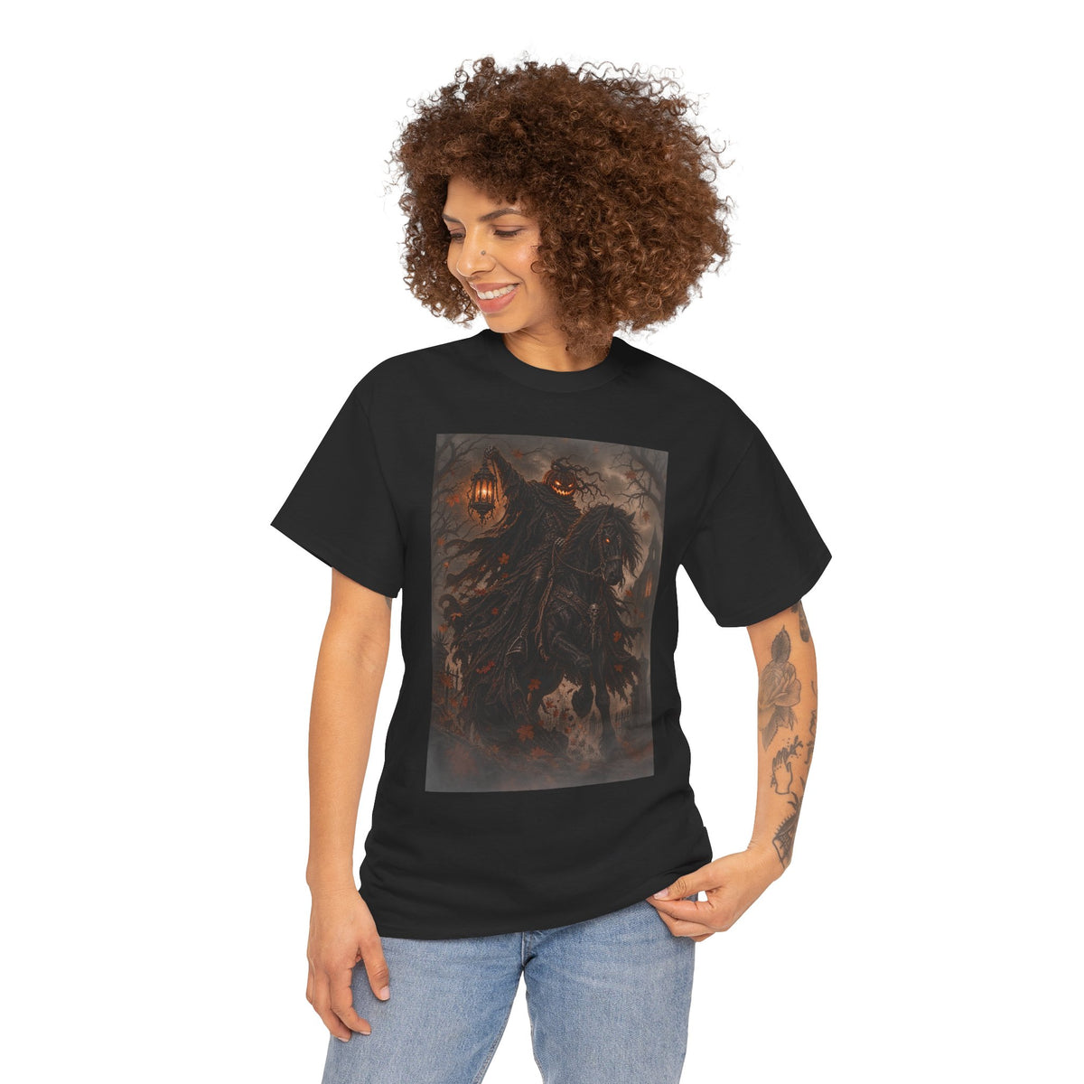 Pumpkin Rider T-Shirt — Jack-O’-Lantern Halloween Graphic