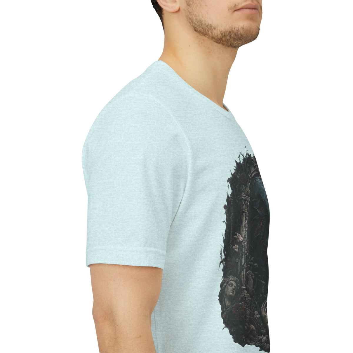 Gothic Fish T-Shirt — Underwater Ruins & Broken Statue