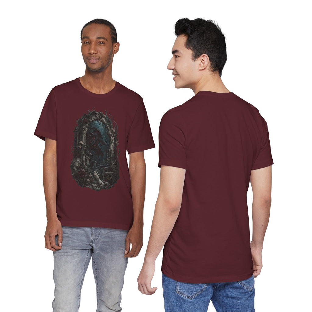 Gothic Fish T-Shirt — Underwater Ruins & Broken Statue