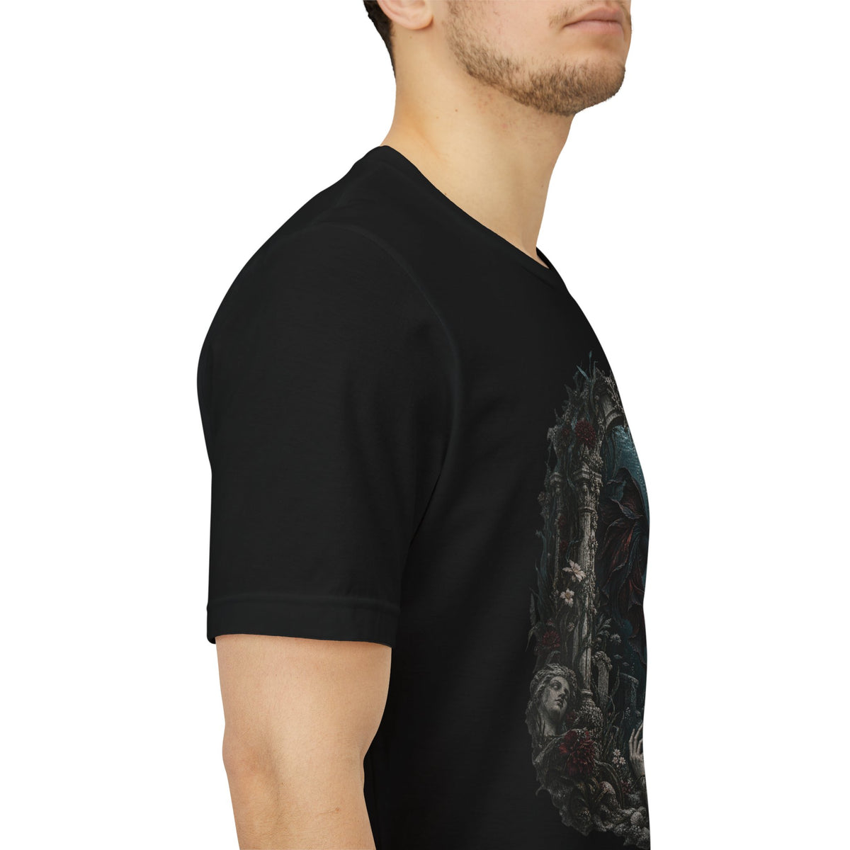 Gothic Fish T-Shirt — Underwater Ruins & Broken Statue
