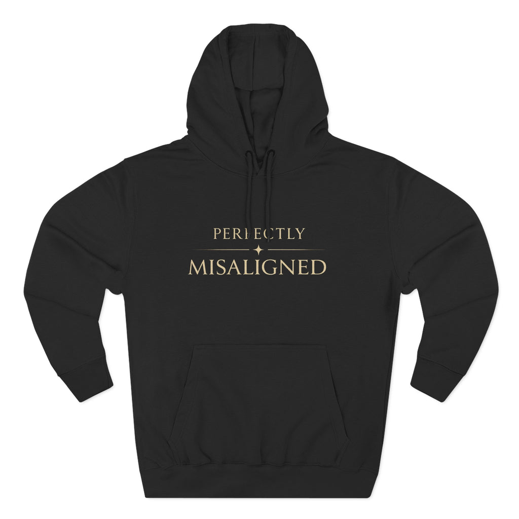 Perfectly Misaligned Hoodie — Minimalist Serif Design