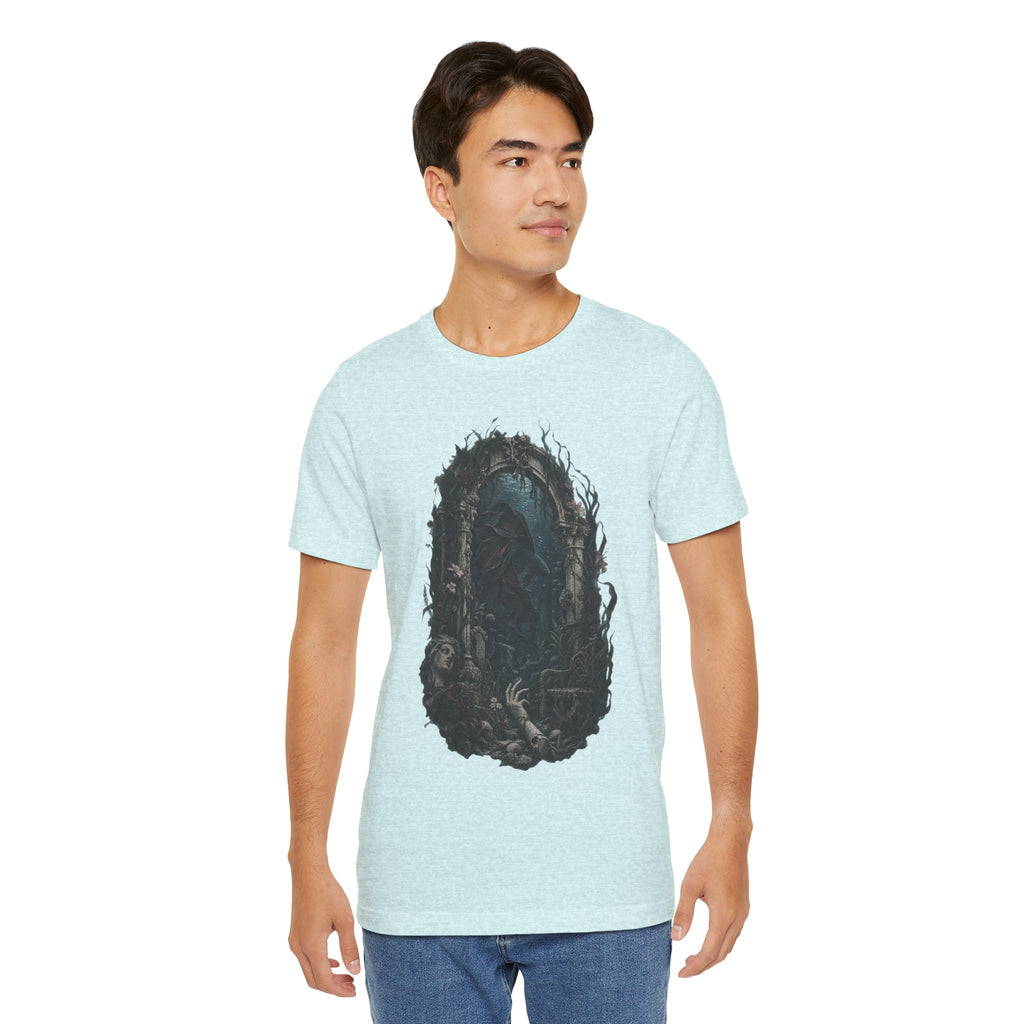 Gothic Fish T-Shirt — Underwater Ruins & Broken Statue