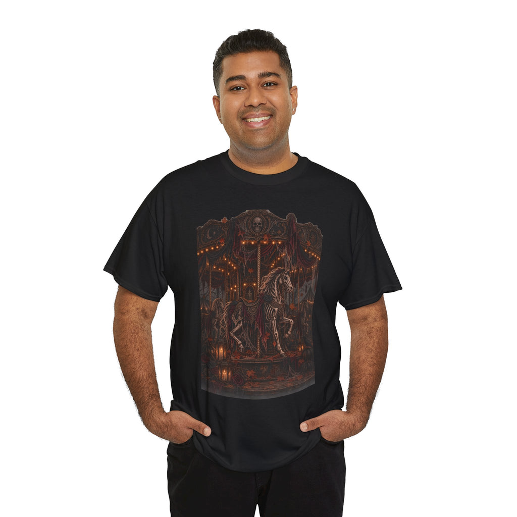 Carnival Carousel T‑Shirt — Moody Vintage Horse Fairground Tee
