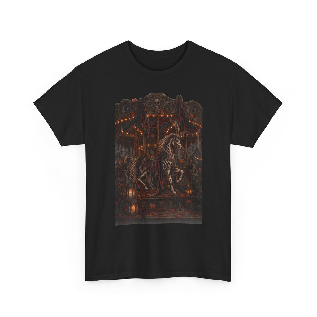 Carnival Carousel T‑Shirt — Moody Vintage Horse Fairground Tee