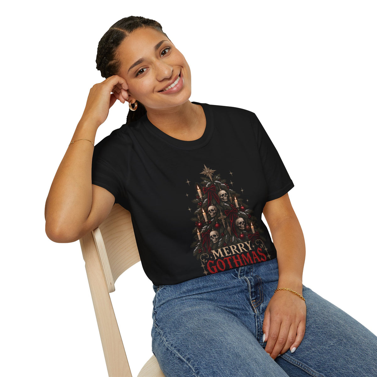 “Merry Gothmas” T-Shirt — Gothic Skull Christmas Tree