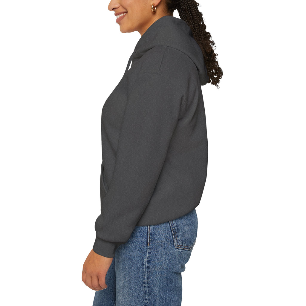 Gathered in Gratitude Hoodie — Gothic Winged Script Pullover