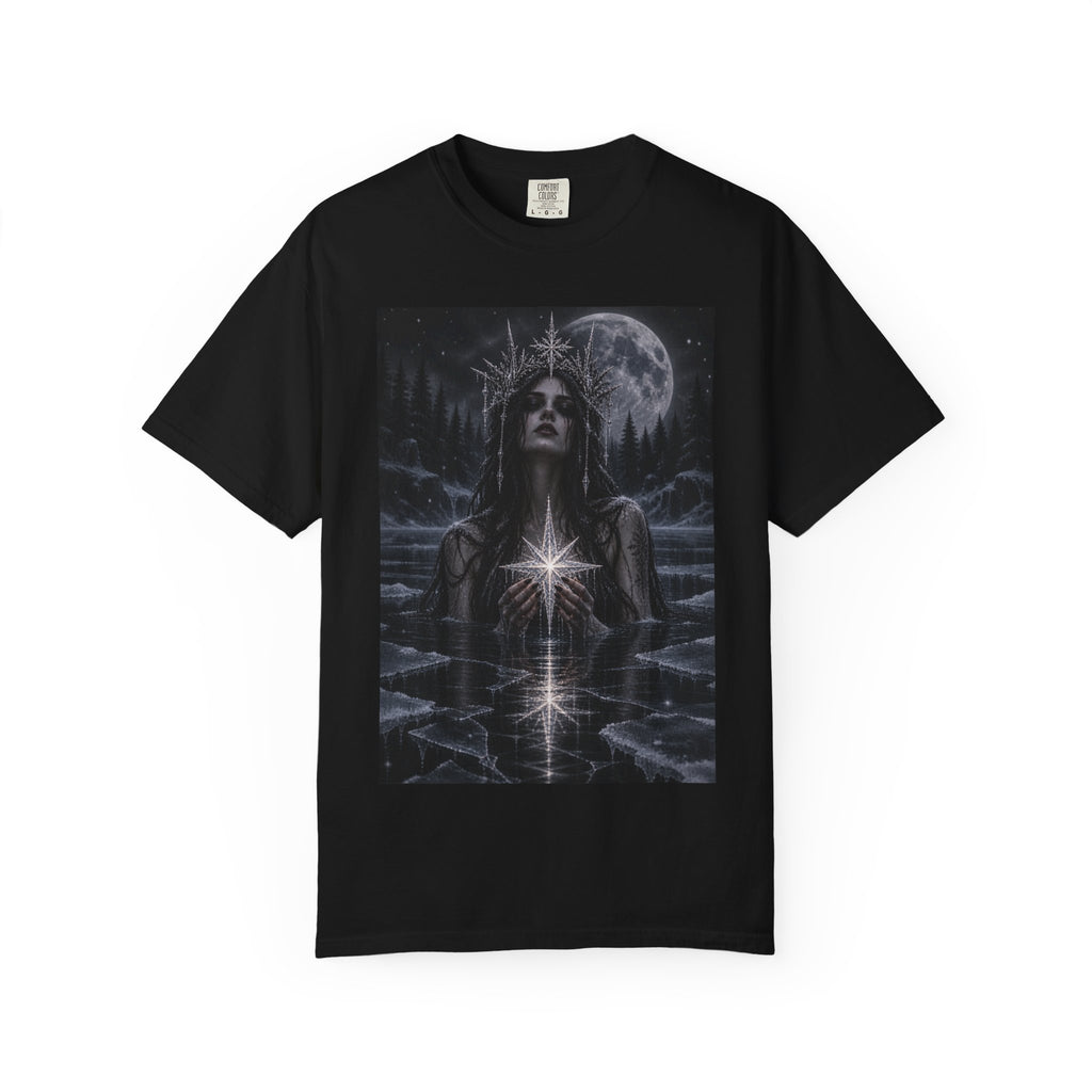 Mystic Moonlight T-Shirt — Gothic Star Goddess Graphic Tee