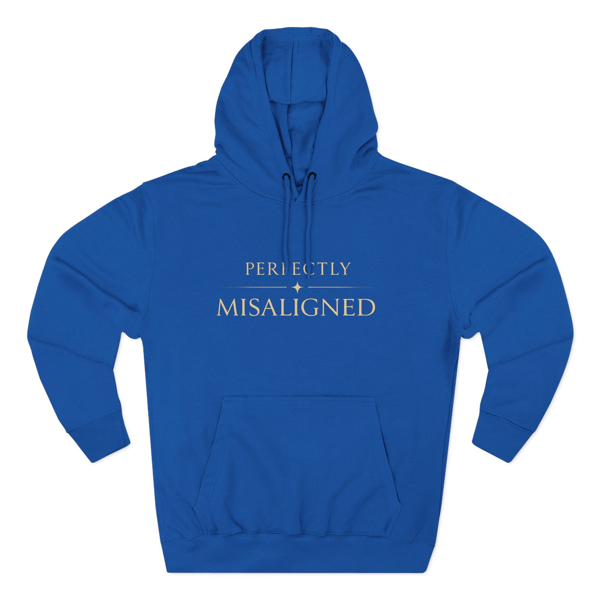 Perfectly Misaligned Hoodie — Minimalist Serif Design