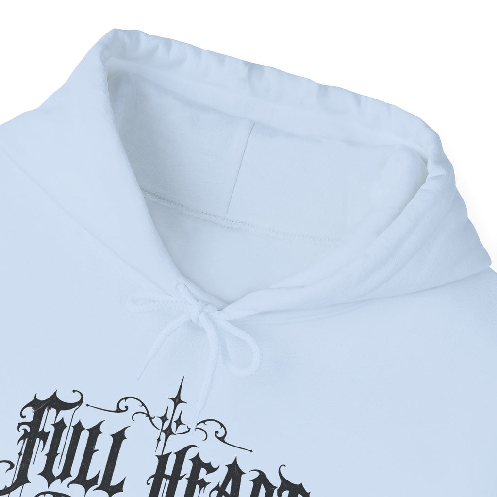 Dark Soul 'Full Heart' Hoodie — Gothic Script Graphic Sweatshirt
