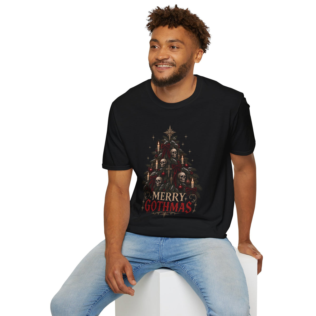 “Merry Gothmas” T-Shirt — Gothic Skull Christmas Tree